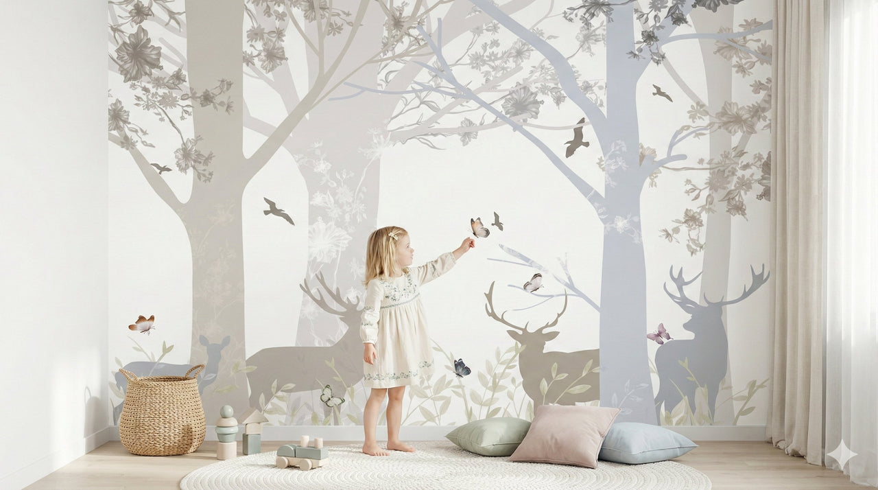 Papier Peint Animaux <br/> Forêt Bébé Enchanté