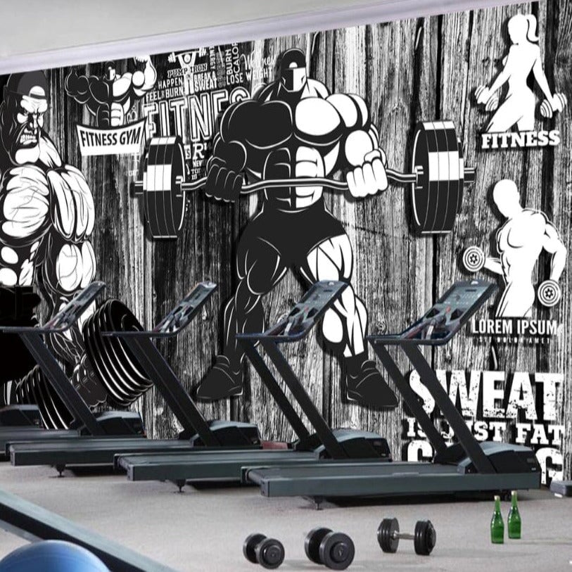 Papier Peint Ado Classique <br/> Altères Noir et Blanc