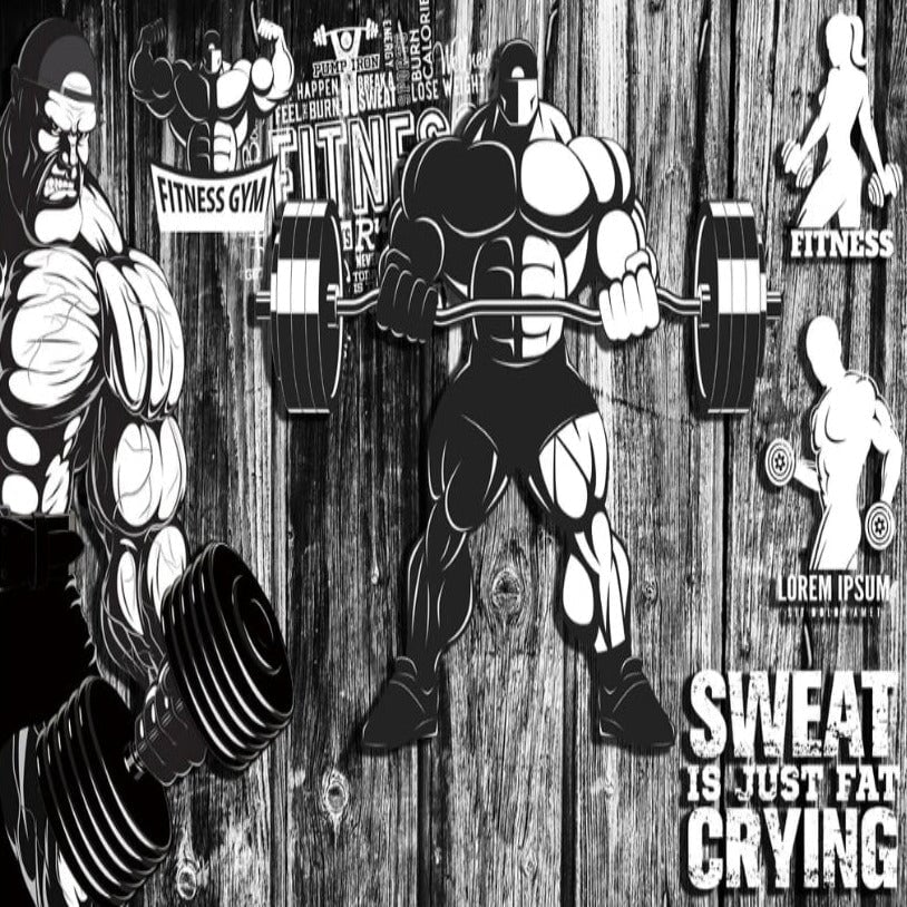 Papier Peint Ado Classique <br/> Altères Noir et Blanc