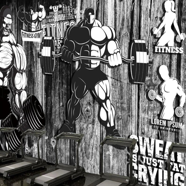 Papier Peint Ado Classique <br/> Altères Noir et Blanc