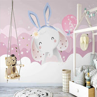 Thumbnail for Papier Peint Fille Classique <br/> Bébé Eléphant Blanc