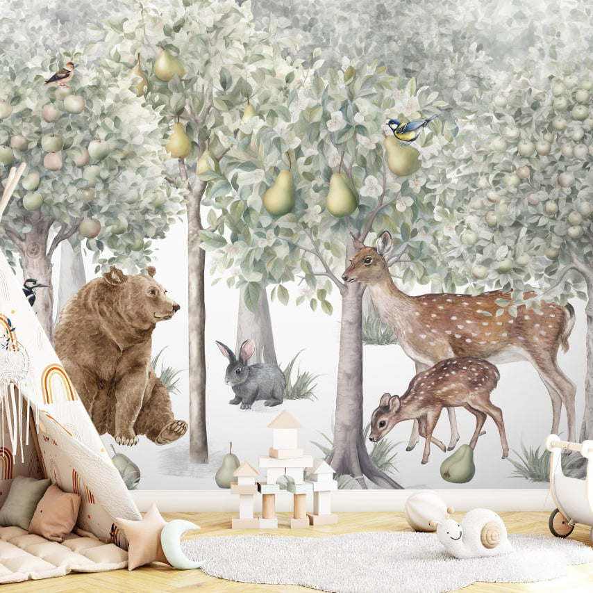 Papier Peint Forêt Ours | Le Petit Intissé