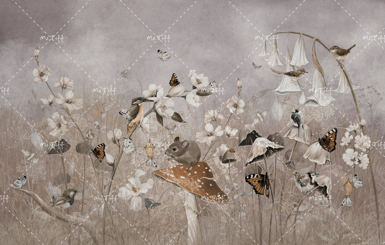 Papier Peint Prairie Fleurie | Le Petit Intissé