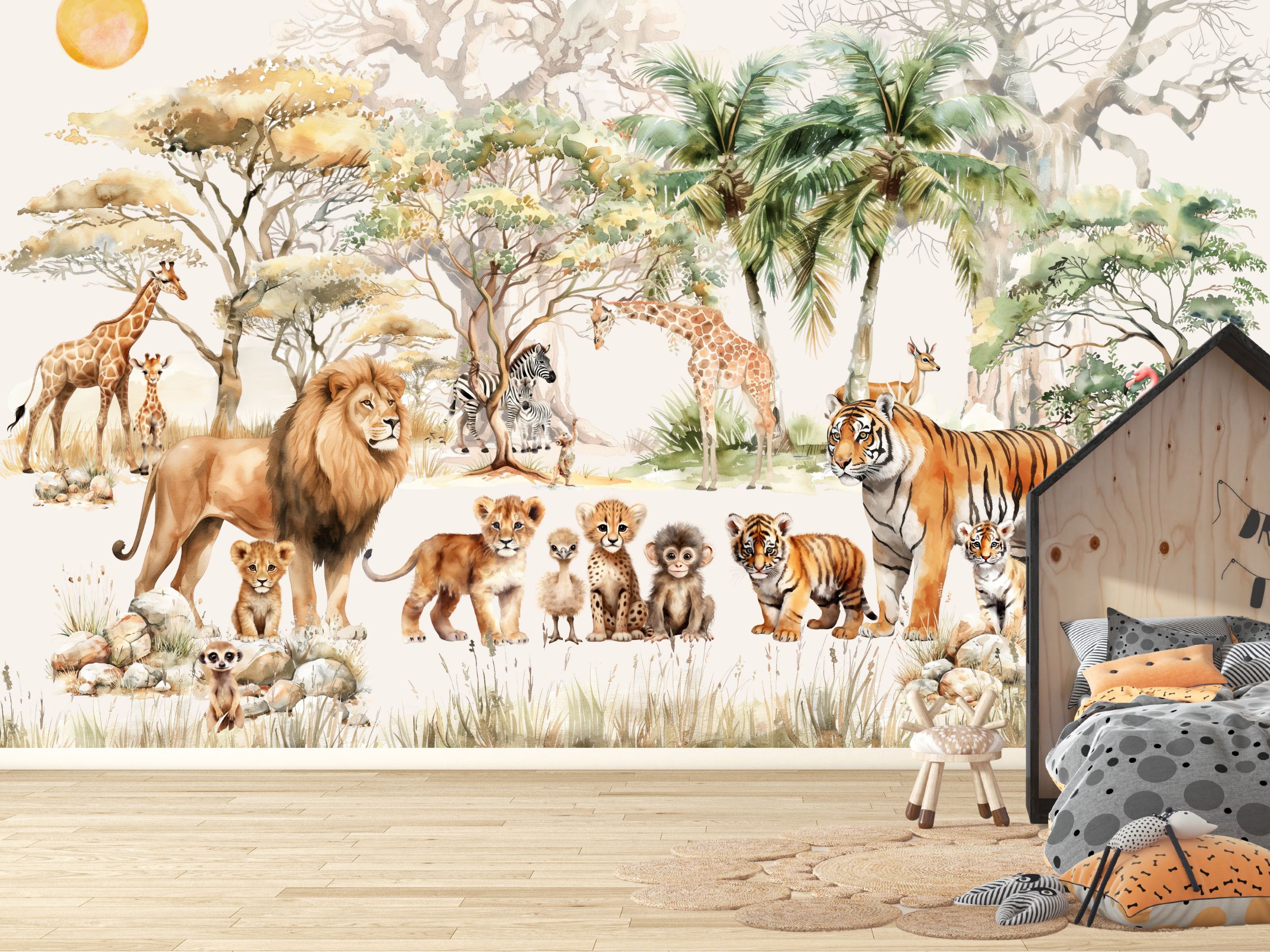 Papier Peint Animaux Safari | Le Petit Intissé