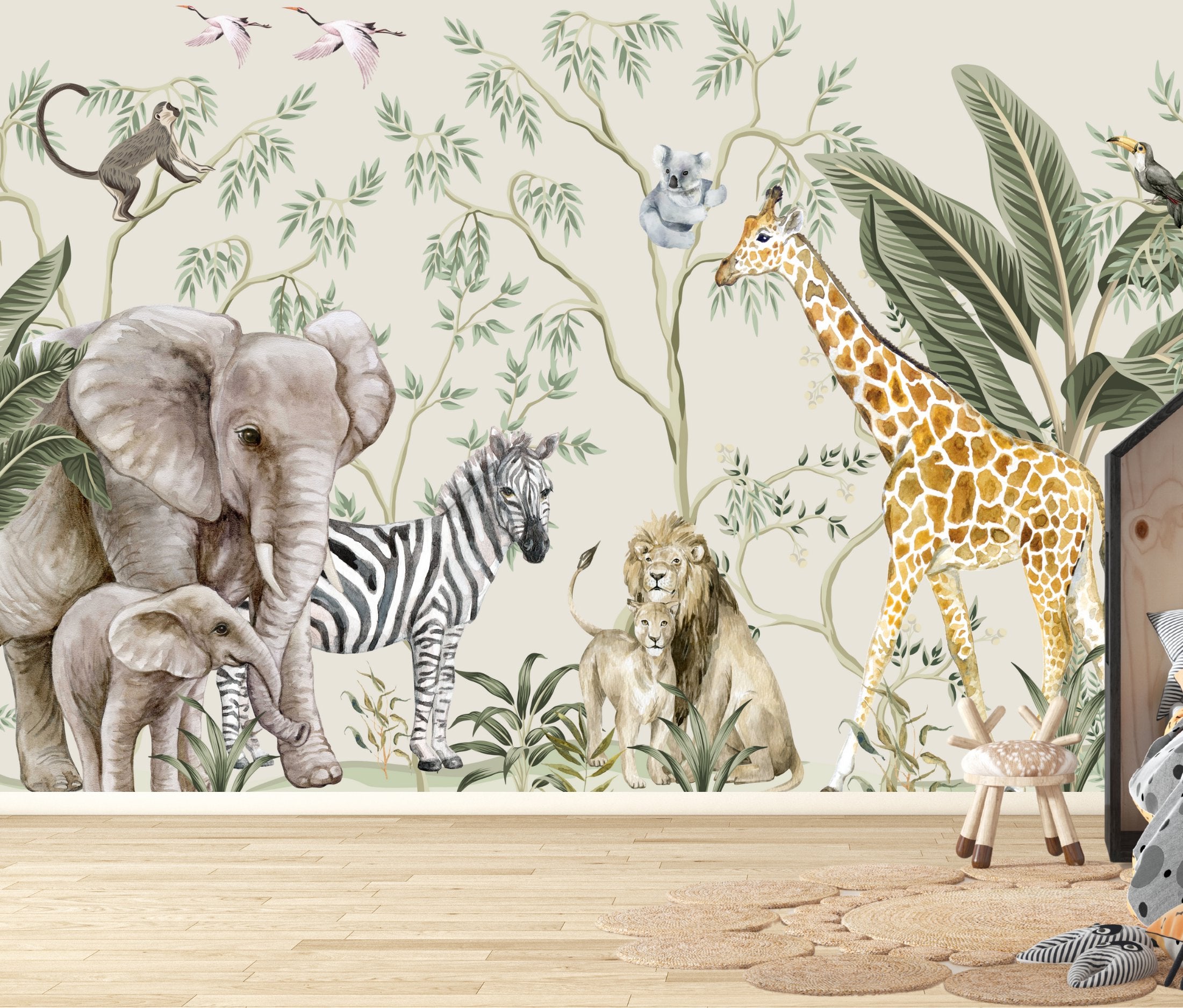 Papier Peint Animaux  <br/> Jungle et Douceur