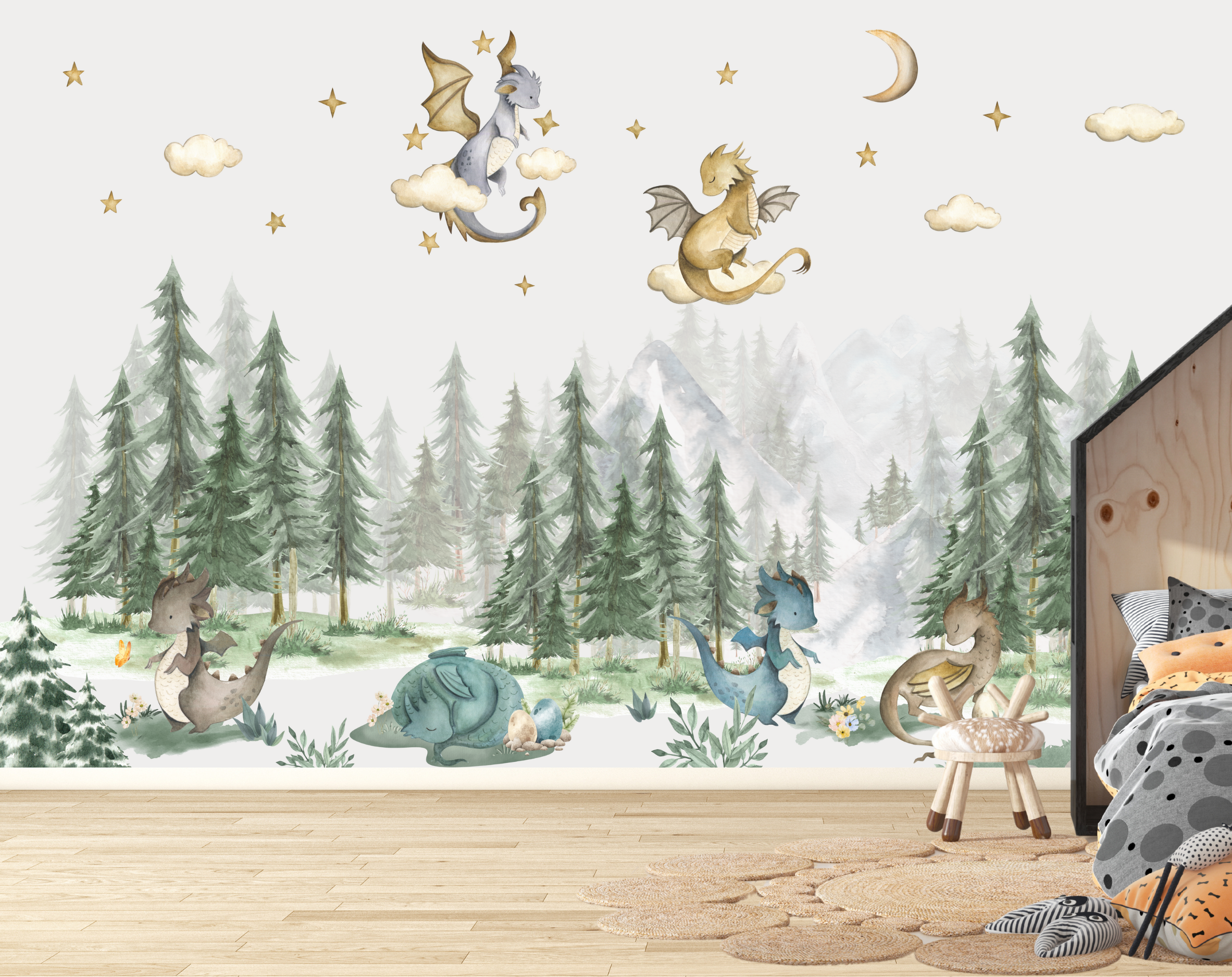 Papier Peint Panoramique Dragon | Le Petit Intissé