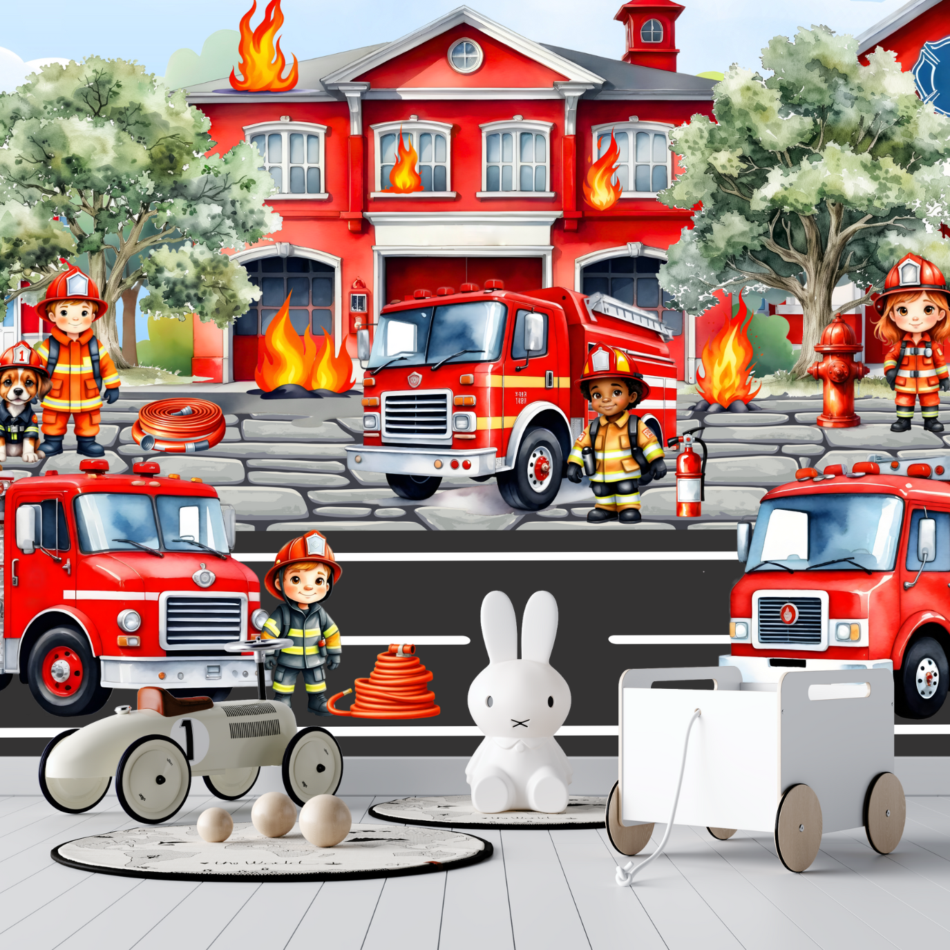 Papier Peint Pompier | Le Petit Intissé