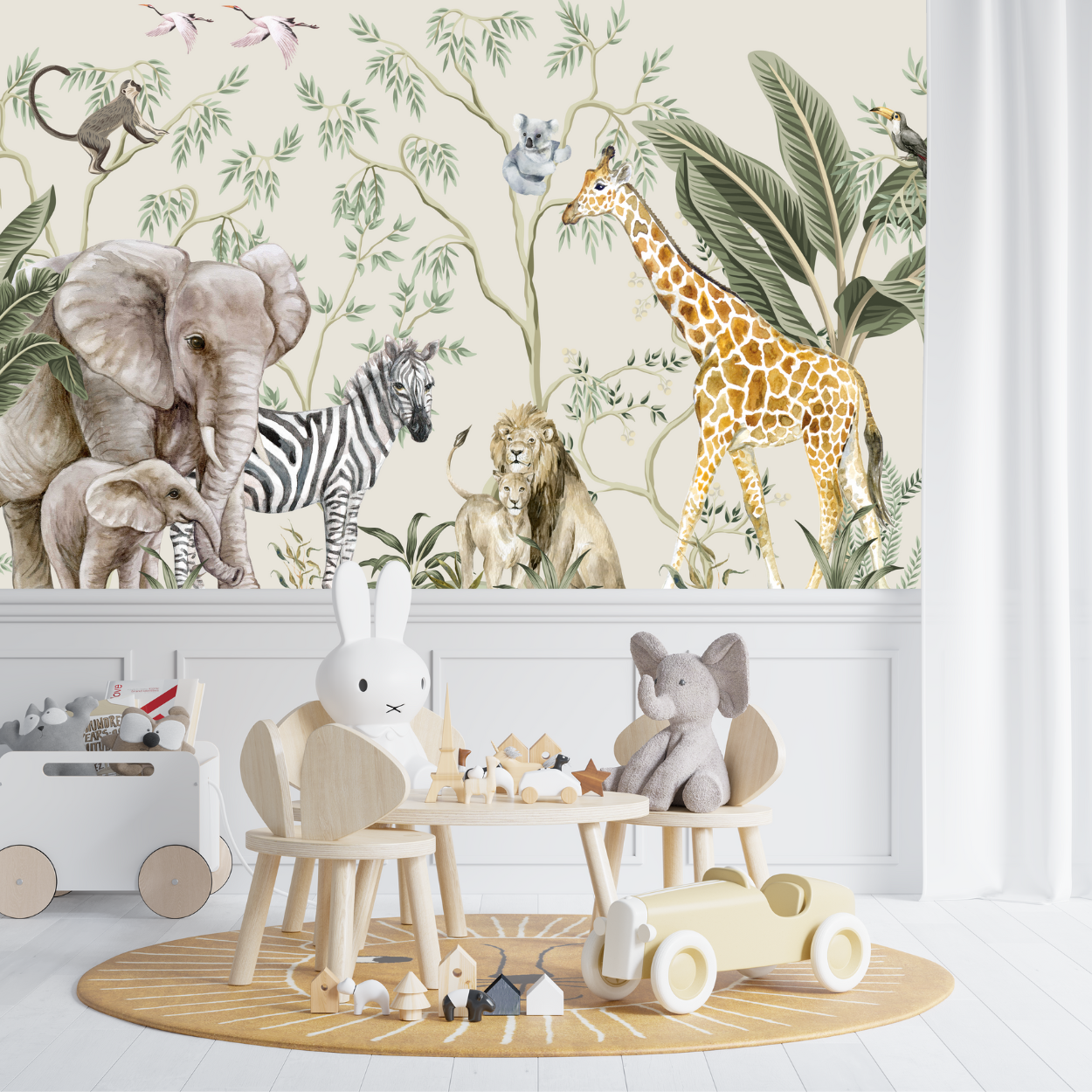 Papier Peint Animaux
Elégance Eléphant et Girafe