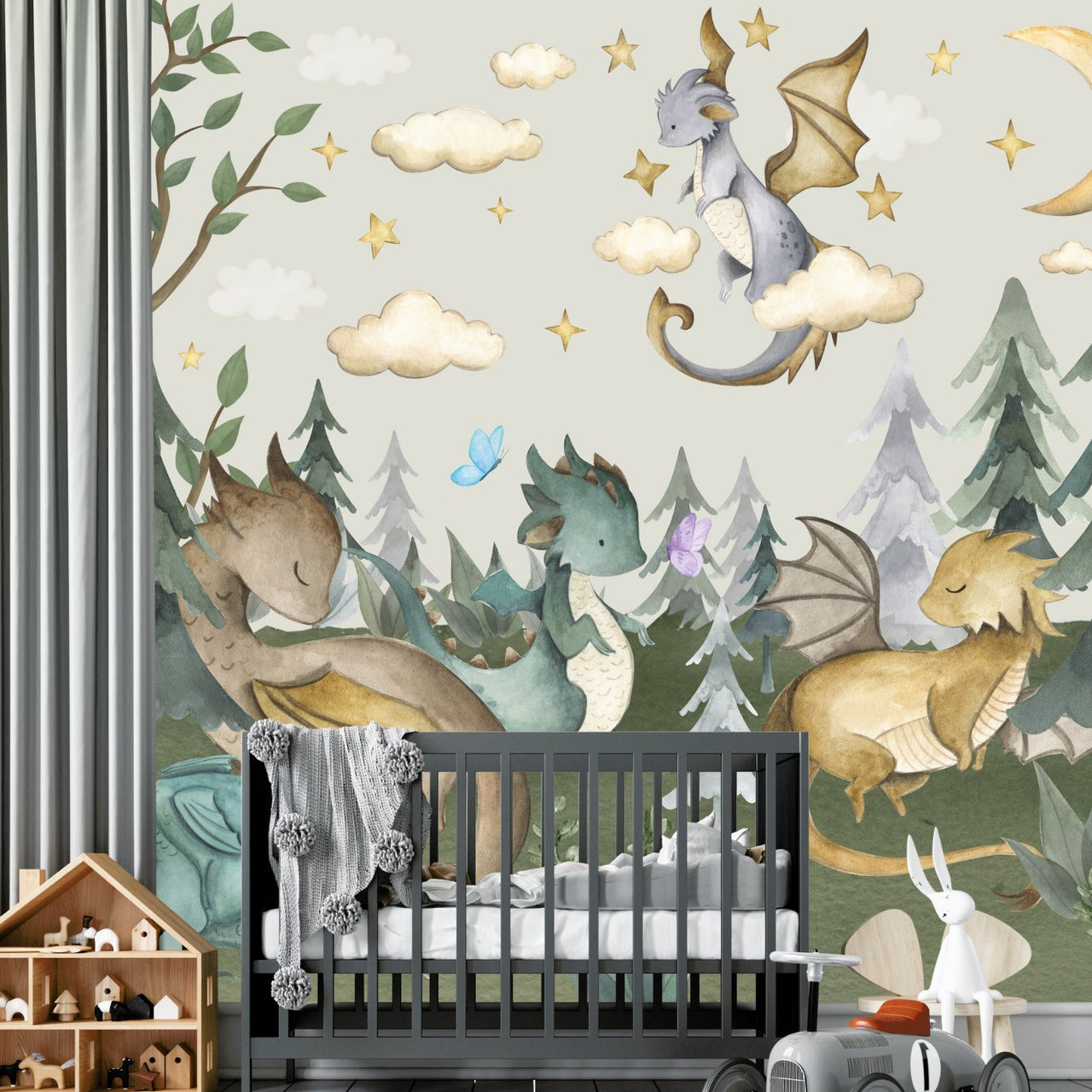 Papier Peint Animaux  <br/> Rêverie et Dragons Dormants