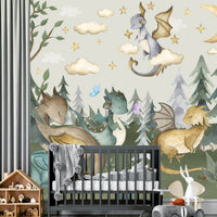 Thumbnail for Papier Peint Animaux  <br/> Rêverie et Dragons Dormants