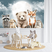 Thumbnail for Papier Peint Animaux  <br/> Petits Coquins sous la Lune