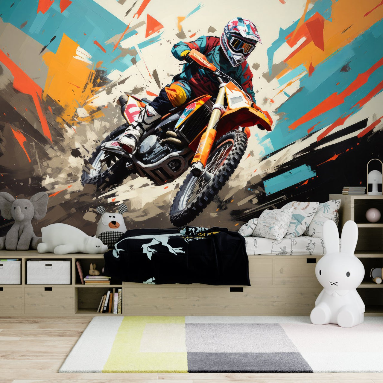 Papier Peint Moto <br/> Moto Cross Dynamique