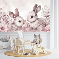 Thumbnail for Papier Peint Fleur et Lapin | Le Petit Intissé