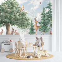 Thumbnail for Papier Peint Panoramique Forêt Cerf | Le Petit Intissé