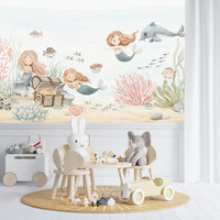 Thumbnail for Papier Peint Marin <br/> Sirènes et Trésor