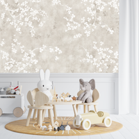 Thumbnail for Papier Peint Fleur Beige | Le Petit Intissé