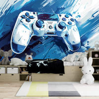 Thumbnail for Papier Peint Gamer Bleu | Le Petit Intissé