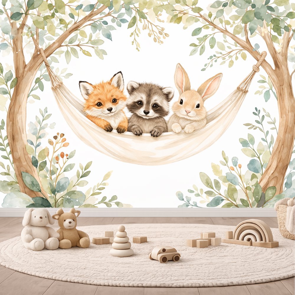 Papier Peint Animaux  <br/> Forêt Compagnons