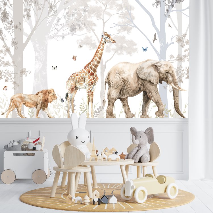 Papier Peint Animaux  <br/> Jungle Trio Safari