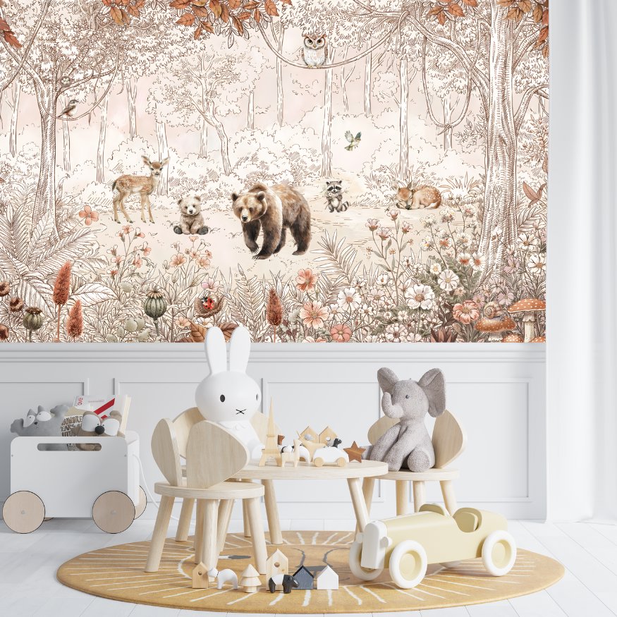 Papier Peint Animaux  <br/> Forêt Poétique Ours