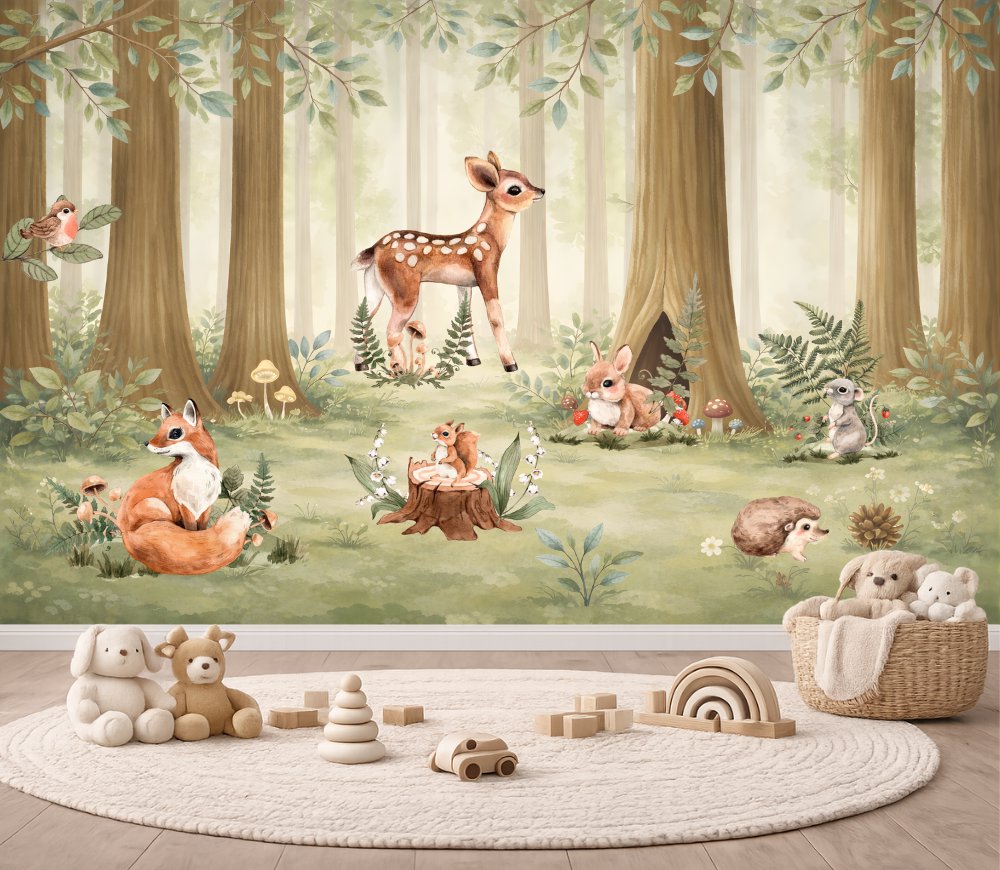 Papier Peint Animaux  <br/> Forêt Peuplée