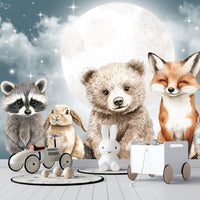 Thumbnail for Papier Peint Animaux  <br/> Petits Coquins sous la Lune