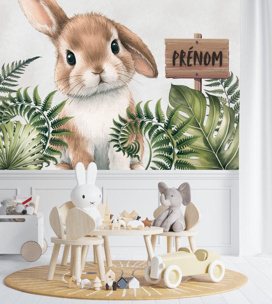 Papier Peint Animaux  <br/> Lapin Tendresse