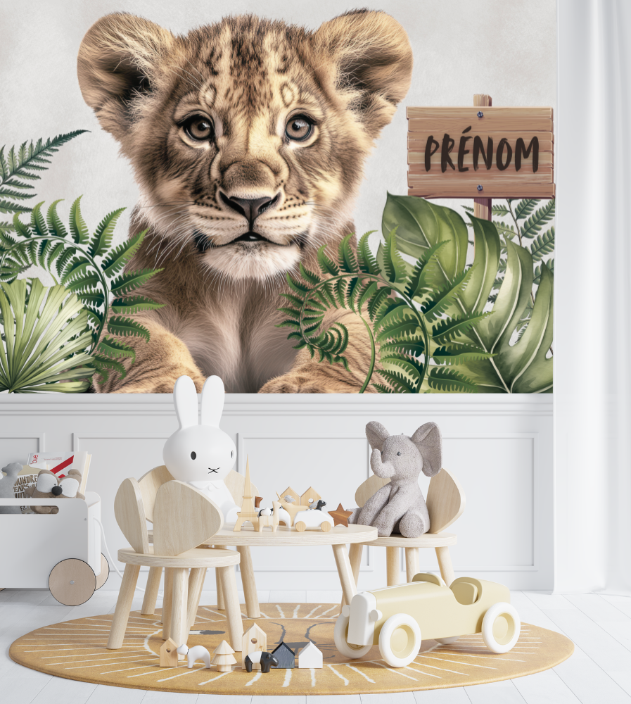 Papier Peint Panoramique Lion Enfant | Le Petit Intissé