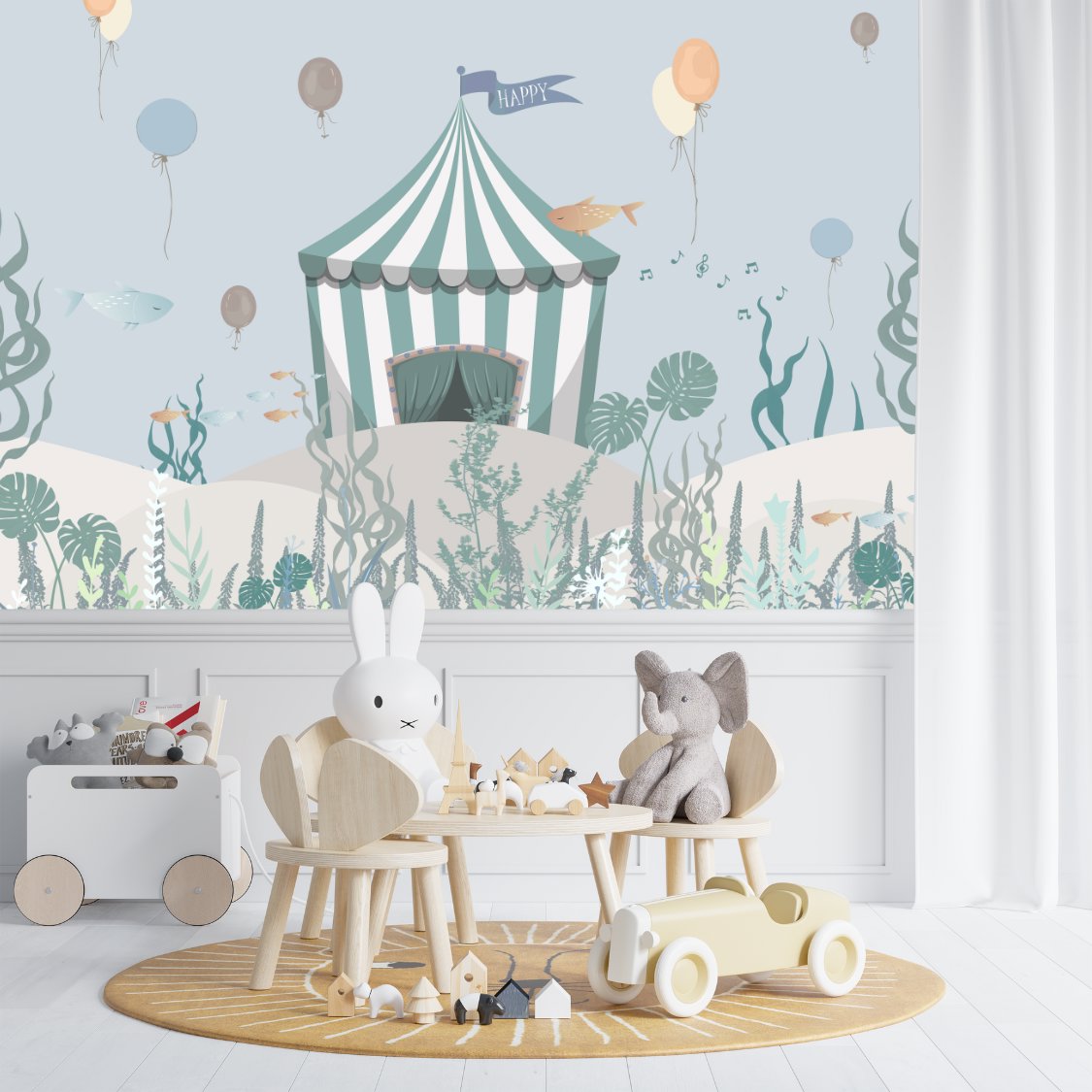 Papier Peint Marin <br/> Cirque et Thème Mer