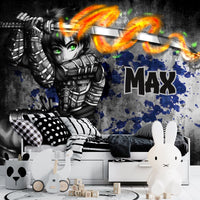 Thumbnail for Papier Peint avec Prénom <br/> Sabre et Manga