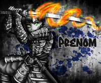 Thumbnail for Papier Peint avec Prénom <br/> Sabre et Manga