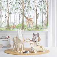 Thumbnail for Papier Peint Animaux <br/> Cerf Bois Vert