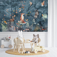 Thumbnail for Papier Peint Animaux <br/> Bleue Forêt et Copains