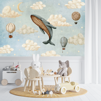 Thumbnail for Papier Peint Panoramique Enfant Baleine | Le Petit Intissé