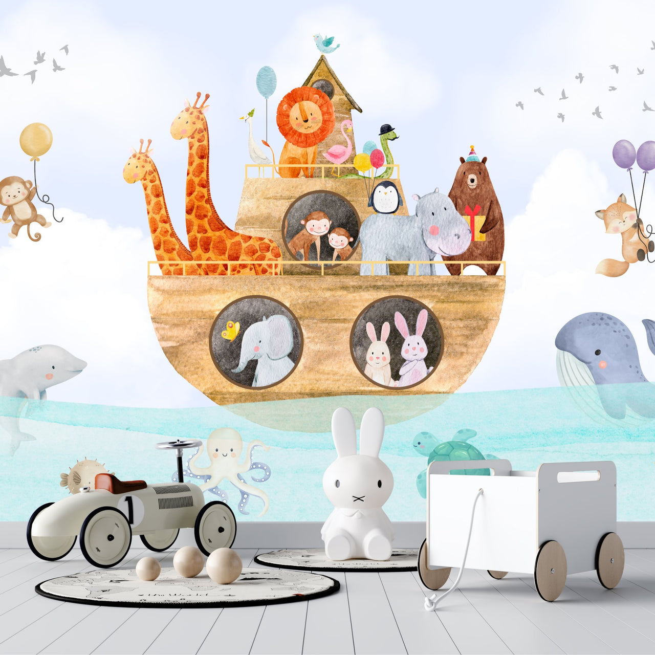 Papier Peint Marin <br/> Arche de Noé Aquatique