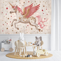Thumbnail for Papier Peint Licorne <br/> Envolée Majestueuse
