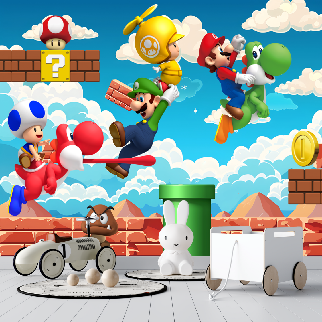 Papier Peint Chambre Mario | Le Petit Intissé