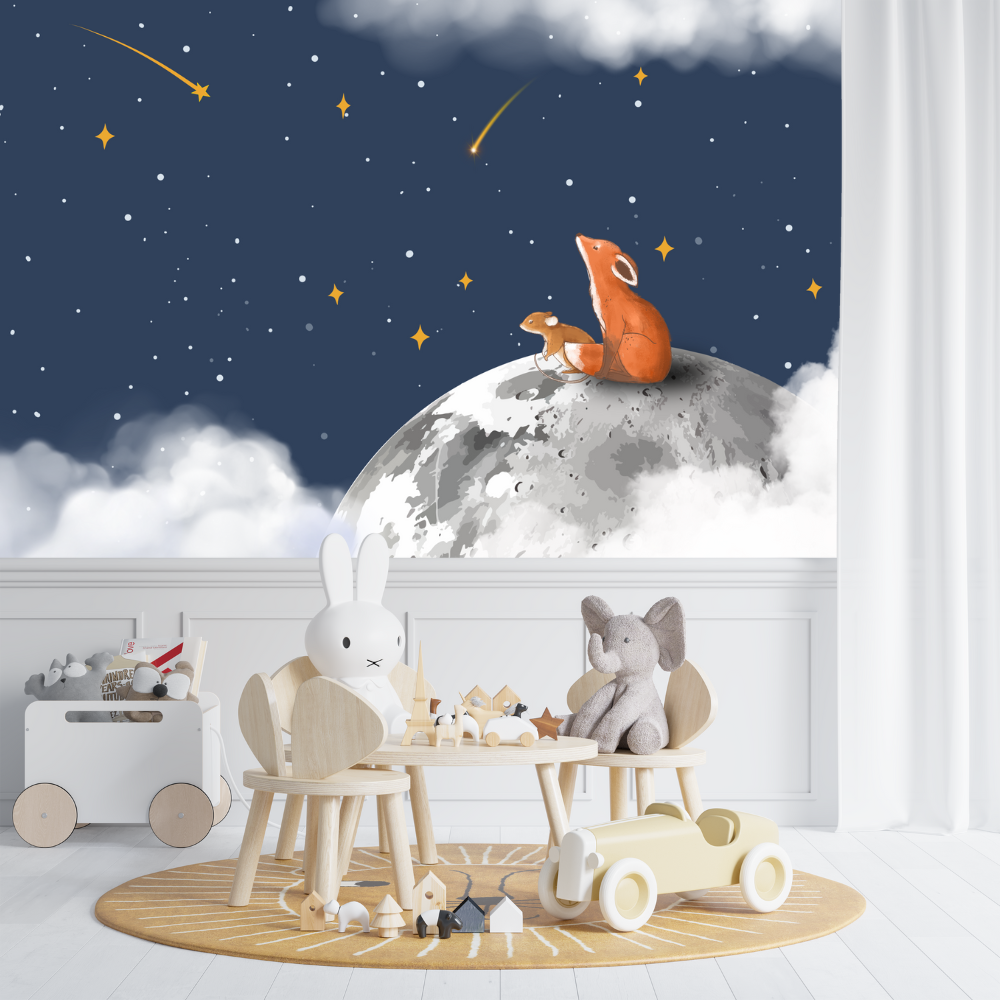 Papier Peint Chambre Enfant Renard | Le Petit Intissé