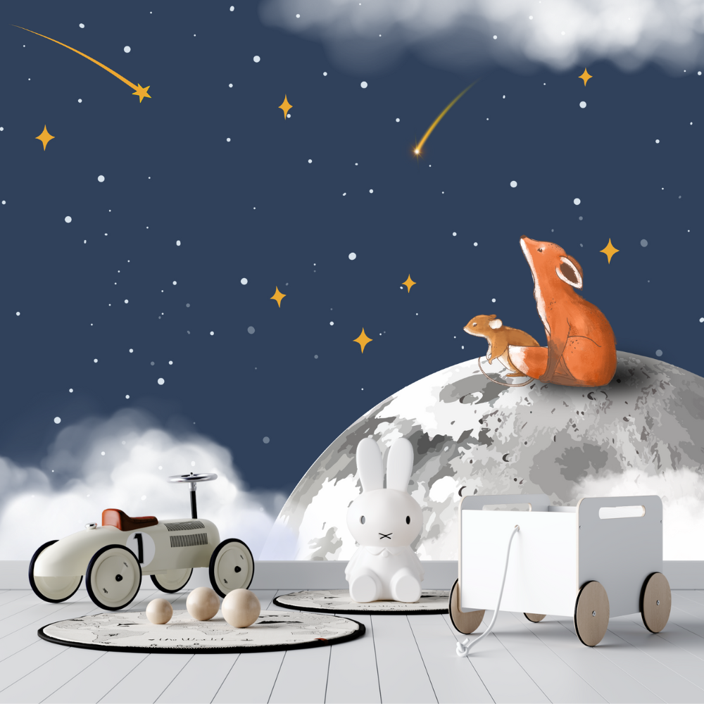 Papier Peint Chambre Enfant Renard | Le Petit Intissé