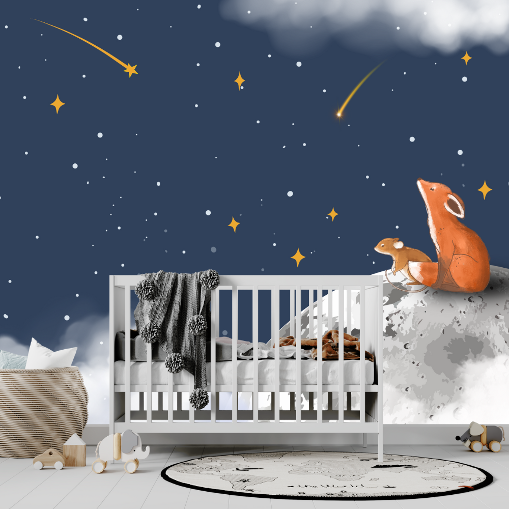 Papier Peint Chambre Enfant Renard | Le Petit Intissé