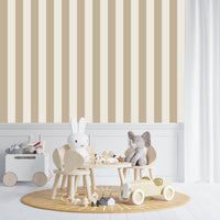 Thumbnail for Papier Peint Bébé Classique <br/> Elégance Rayure Beige