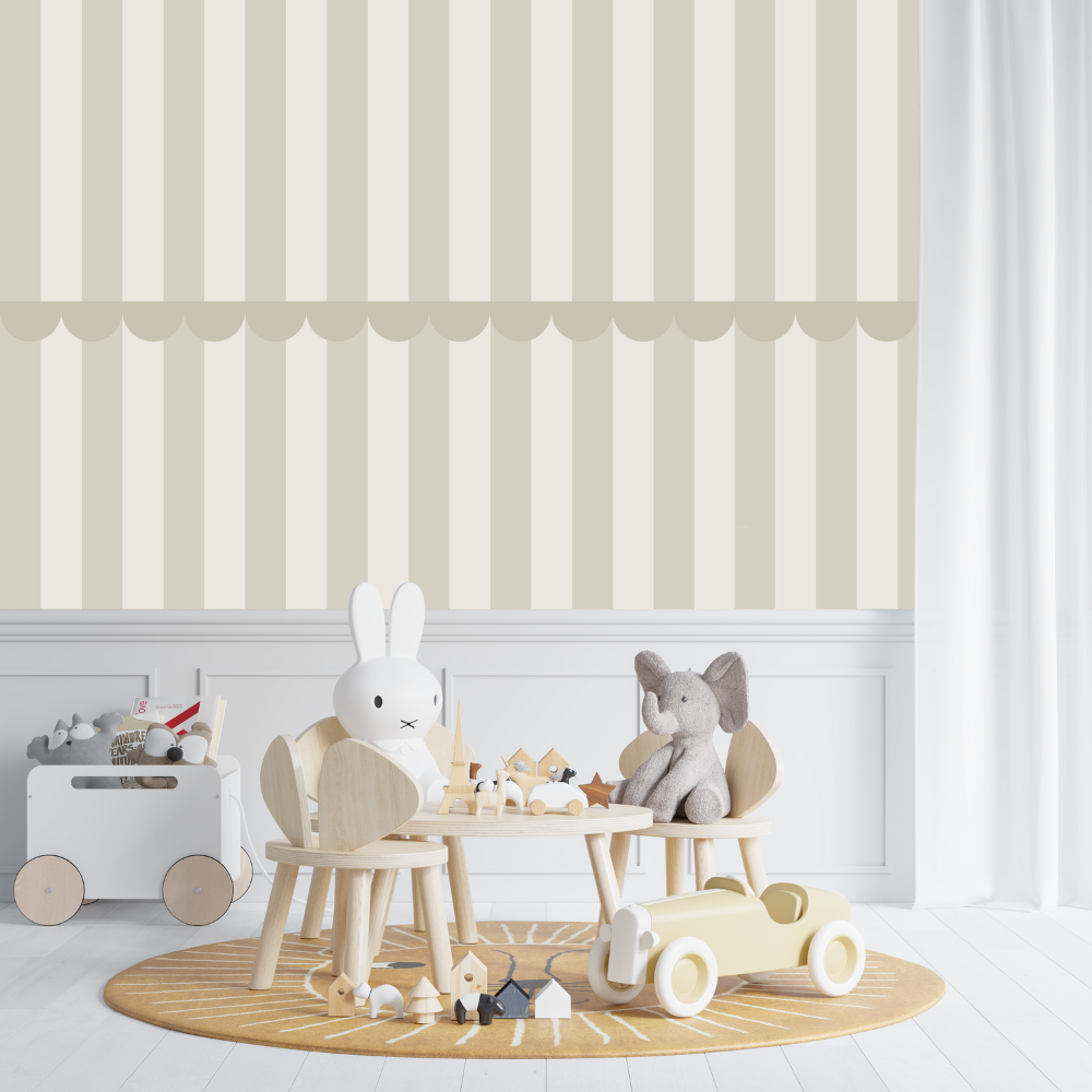 Papier Peint Rayures Chambre Enfant | Le Petit Intissé