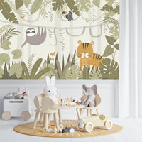 Thumbnail for Papier Peint Animaux <br/> Jungle Enfantin Tigre