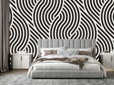 Papier Peint Art Déco Noir et Blanc | Le Petit Intissé