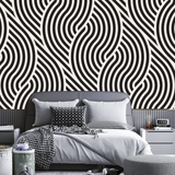 Papier Peint Art Déco Noir et Blanc | Le Petit Intissé