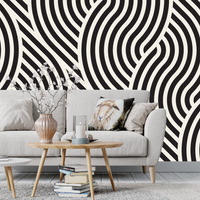 Thumbnail for Papier Peint Art Déco Noir et Blanc | Le Petit Intissé