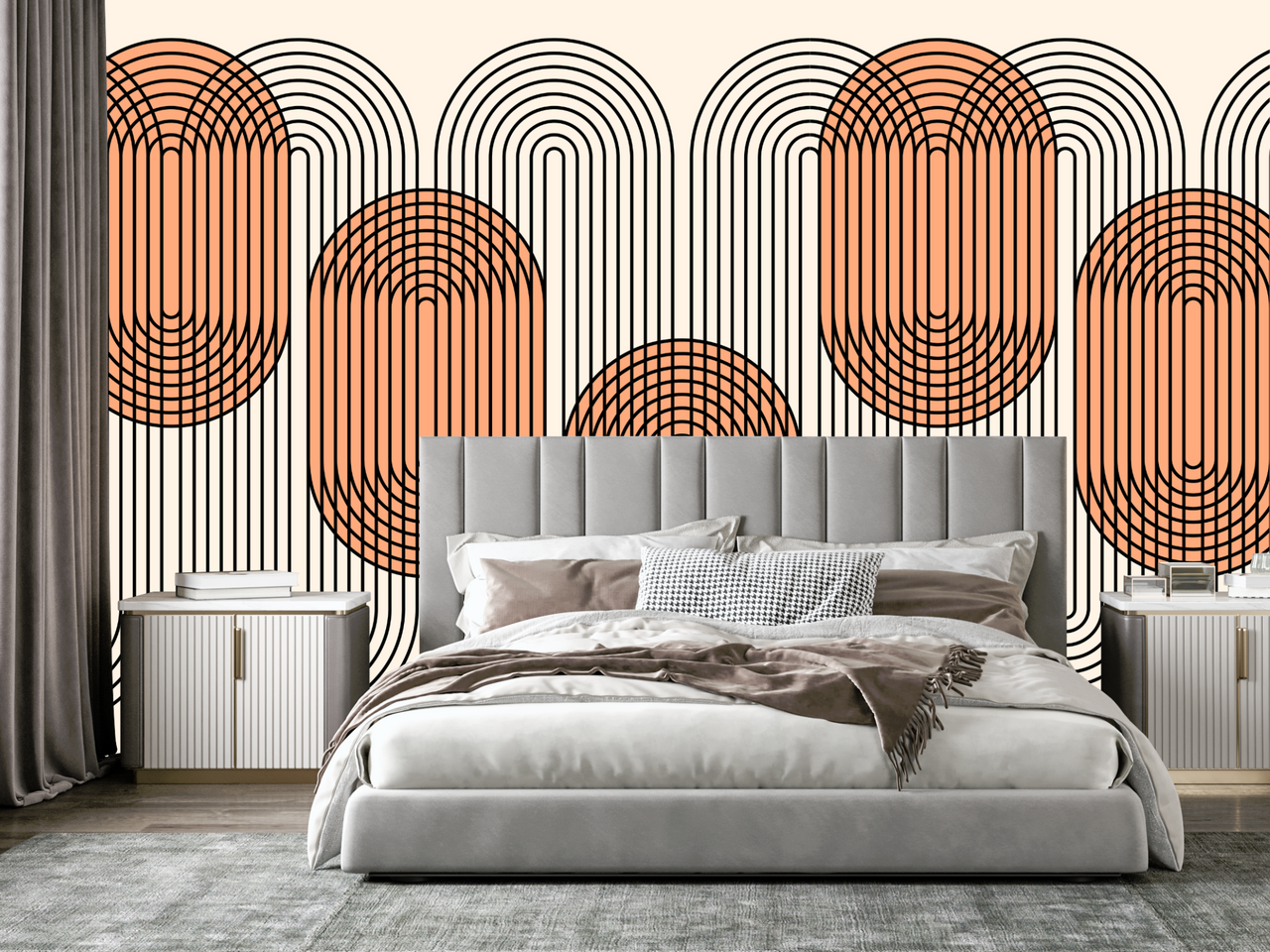 Papier Peint Art Déco Graphique | Le Petit Intissé