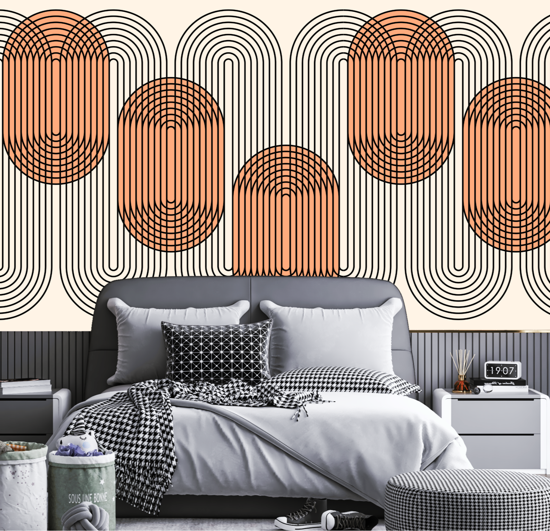 Papier Peint Art Déco Graphique | Le Petit Intissé