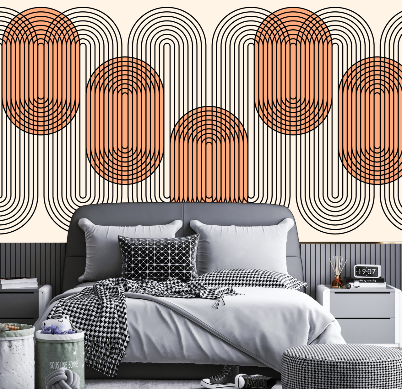 Papier Peint Art Déco Graphique | Le Petit Intissé