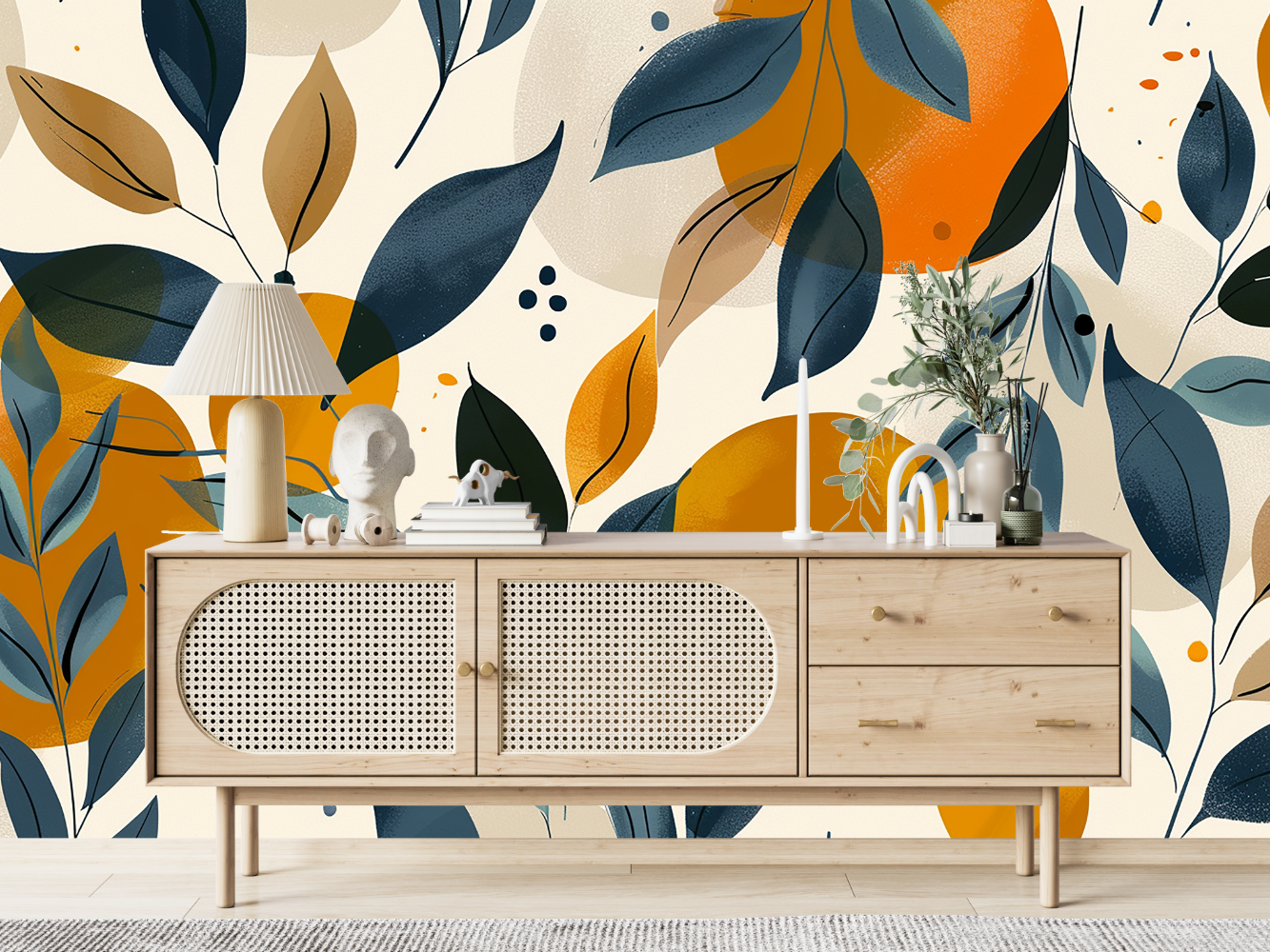 Papier Peint Salon Feuillage | Le Petit Intissé